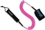 LINGVUM Coiled SUP Leash Premium Stand Up Paddle Board Leg Rope Wrist Strap Surfboard Leash for Paddleboard, Shortboard, Longboard