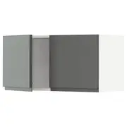 METOD wall cabinet with 2 doors, white/Voxtorp dark grey, 80x37x40 cm