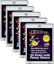 5-Count Pro-Mold 35pt. Magnetic One-Touch Card Holders Holds Sleeved Card MH35S