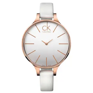 Calvin Klein CK 極簡大錶徑弧型玫瑰金腕錶 K2B23601