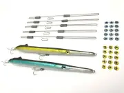 Extra Wire Inserts + 3D Eyes for Gar Stick Bait Mold Kit