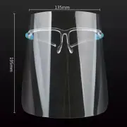 PPE 100 Pair Of Full Face Shield Mask with Adjustable Eyewear Frame Detachable