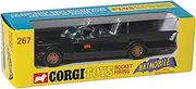 Corgi - Die-Cast Model Cars - RT26701 Batmobile with Batman and Robin - Souvenir Gifts for Men, Women and Children from The UK - Small Die Cast Toy Car Models for Boys