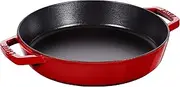 [STAUB] 40511-727 Double Handle Frying Pan Cherry 26cm Skillet, Both Handed, Cast Iron, Induction Compatible, Japanese Authentic Product