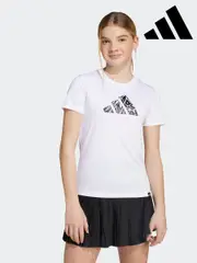 adidas White CLIMACOOL Animal Print Kids Girls Training T-Shirt (AR8474) | $30