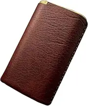 [Lorxilar] Retro Leather Cigarette Case, Portable Cigarette Case Copper for Women Men, Holds 12 Cigarettes,One Size,Brown