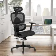 Advwin Executive Mesh Office Chair Ergonomic Rocking Chair High Back Seat Black/Grey & Black/Grey & White