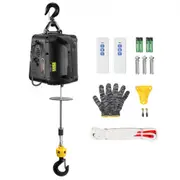 VEVOR 2-in-1 Electric Hoist Winch, 500 kg Lifting Capacity, 1500W Portable Power Winch Crane, 7 m Lifting Height, 4 m/min with Wireless Remote Control
