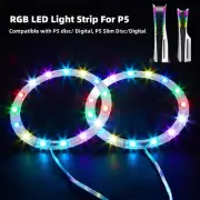 RGB LED Light Strip for PS5/Slim/Pro Console – USB/IR Remote/APP Control