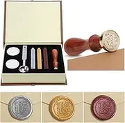 Letters L Wax Seal Stamp Set, Mingting Old-Fashioned Antique Style Wax Seal Stamp Initial Letter Kit, Vintage Personalized Wax Seal Stamp for Letter Cards Invitations
