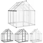 Greenhouse with Base Frame Walk-in Garden Shed Patio Backyard Aluminium vidaXL
