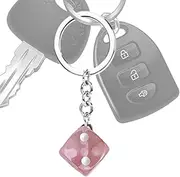[Generic] Key Chain Charm, 3D Cube Dice Key Chain, Lucky Stylish Keyring Pendant for Bag, Handbag, Cellphone, Backpack, Purse
