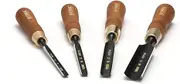 Narex Premium Gouge Set, 4 Pieces (8/10/16/26 mm), Manganese-Chromium Steel Blades, Bevel Edge, Medium (260 - 280 mm) Chisel Set