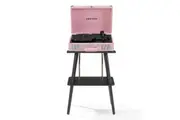 Crosley Cruiser Bluetooth Portable Turntable - Blush Pink + Crosley Entertainment Stand Bundle