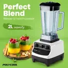 POLYCOOL 2L Commercial Blender Smoothie Maker Food Fruit Soup Cocktail Drink