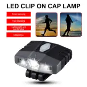 LED Clip on Cap Light Rechargeable Waterproof Hat Light Flashlight Headlamp