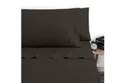 Artex 250TC Polyester Cotton Sheet Set Single Dark Chocolate