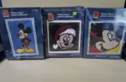 Lot Of 3 Caron Mickey Mouse Latch Hook Rug Kits-D0010, D0500, D0001 NEW IN BOX