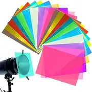 Headlight Colour Film Colour Films Gel Colour Filter Film Pack of 20 Transparent Colour Filter Film Colour Correction Colour Filter for Photo Studio Strobe Flash LED Light Lamp Lamps