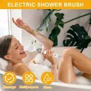 Electric Body Brush Battery Operated Long Handle Exfoliating ScrubberΨWaterproof