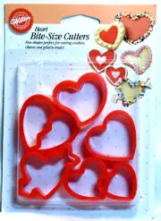 Wilton Bite Size Heart Cookie Cutter Set - Heart Broken Heart w/ Arrow 2 Hearts