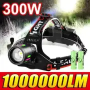100000LM LED Headlamp Rechargeable Headlight Zoomable Head Torch Lamp Flashligh