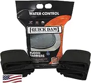 Quick Dam QD65-4 Water Activated 5ft Flood Barrier, 4 Pack, Black