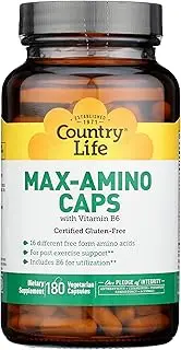 Country life Maxi-Amino with 16 Free Form Amino Acids, Gluten-Free, Vegetarian Capsules