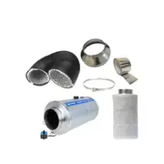 Phresh Silenced EC Hyperfan 125MM (5" Inch) + Phresh Carbon Filter 125 x 400MM + 5M Duct