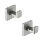 Wall-Mount J-Hook Robe/Towel Hook Square Robe Hook in Stainless Steel Brushed Ni