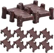 Generic 10pcs Miniature Resin Bridge Model for Micro Landscape Decor Versatile Gardening Decorations Design for for Succulent Pots and DIY Mini Gardens