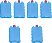 koolsoo 6Pcs Ice Brick Packs Ice Blocks for Cool Bag Reusable Freezer Blocks Portable for Fishing Hiking Outdoors Picnics Beach