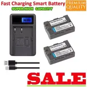 2x 2600mAh EN-EL3e Battery + LCD Charger for Nikon D700 D300 D90 D80 D70 D50