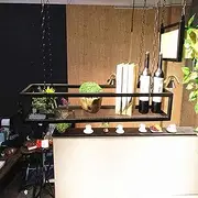 Flower Pot Display Rack, Ceiling Hanging Flower Stand, Creative Plant Railing Shelf Wine Bottle, Wine Glass, Dish Storage Rack for Restaurant, Bar, Kitchen(120x25x15cm)