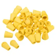 Bell End Stopper Cord Rope Lock for Drawstring Bag, Yellow 20pcs