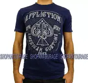 Affliction AC Spade A9868 New Short Sleeve Graphic Navy T-Shirt for Men