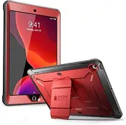 SUPCASE Unicorn Beetle Pro Series Case for iPad 10.2 (2021/2020/2019), with Built-in Screen Protector Protective Case for iPad 9th Generation/8th Generation/7th Generation (MetallicRed)