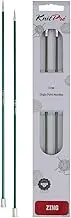 Knit Pro KP47235 Zing: Knitting Pins: Single Ended: 25cm x 3.00mm, 3mm, Green