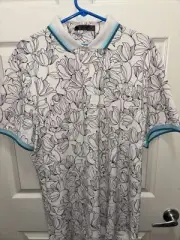 G/Fore Men’s 2XL Outline Iris Banded Sleeve Tech Polo Stone MSRP $120
