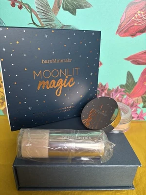 BARE MINERALS Original Foundation Medium Beige 12 8g & Rose Gold Brush Gift Set