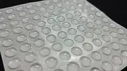 Bettli Self-Adhesive Clear Rubber Feet Tiny Bumpons (100 Pack) (0.25" (6.4mm) x 0.079" (2.1mm))