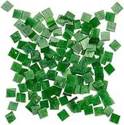 Mandala Art MTMOS Mosaic Moss Glass Tiles Mini Mosaics Glass Tiles 1 kg, Moss Green