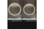 Bluetooth Music Round Bathroom Mirror LED Backlit lights Round Mirrors Decor