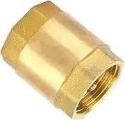 Brass Swing Check Valve - Vertical Inline Water Check Valve - Brass Non Return 1 Way Horizontal Check Valve | Swing Vertical Check Valve Inline Spring Check Valve for Well, Pump,