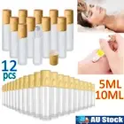 5ml/10ml Roller Rollerball Perfume Essential Oil Roll On Ball Clear Glass Bottle