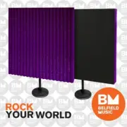 Auralex DeskMax Portable Stand Mounted Absorption Panels Purple (Pair)