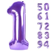 40 Inch Purple 1 Balloon for First Birthday Purple One 1st Number Balloon Bir...