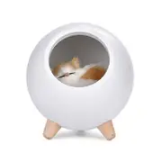 Bedroom Rechargeable Sleeping Table Lamp Desktop Mini Night Light Cute Cartoon Bedside Lamp-White