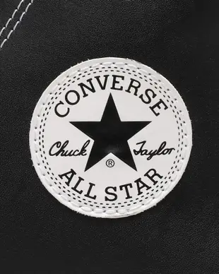 日本限定 Converse LEATHER ALL STAR Ⓡ HI 高筒 皮革 黑色/ 25 cm