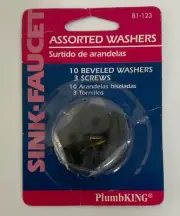 Waxman Sink Faucet Assorted Washers 10 Beveled Washers and 3 Screws Plumbking